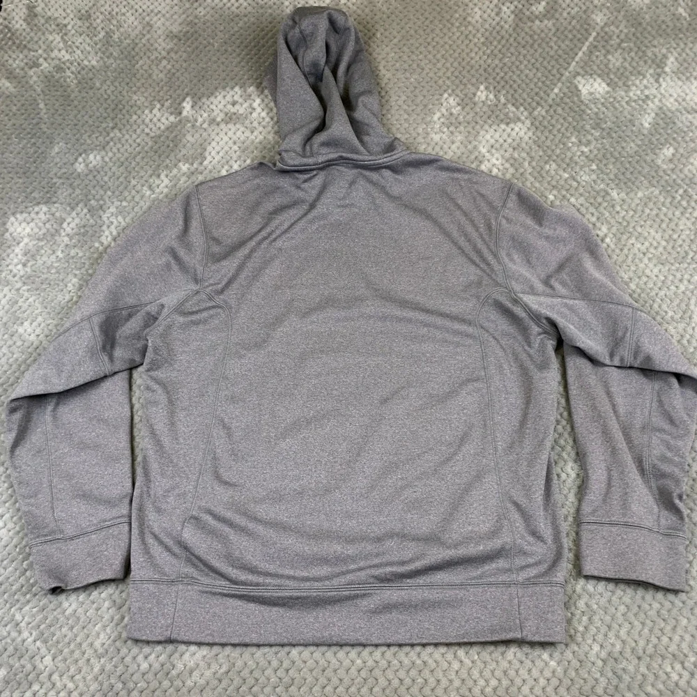 Nike FIT Mens Gray Pullover Hoodie Sweatshirt Swoosh Logo 341515-076 Size M